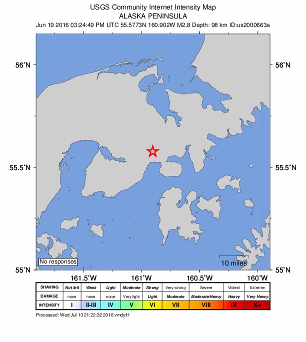 Did You Feel It? map: shaking reported by the public