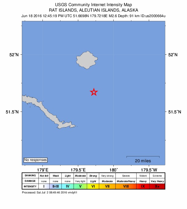 Did You Feel It? map: shaking reported by the public