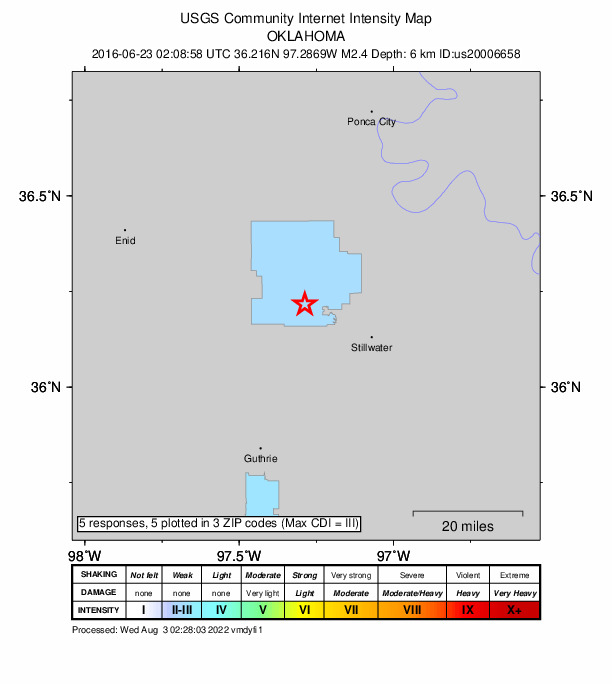 Did You Feel It? map: shaking reported by the public