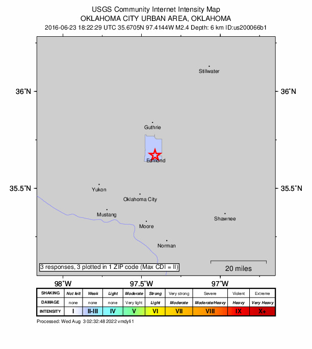 Did You Feel It? map: shaking reported by the public