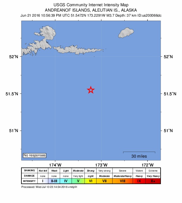 Did You Feel It? map: shaking reported by the public