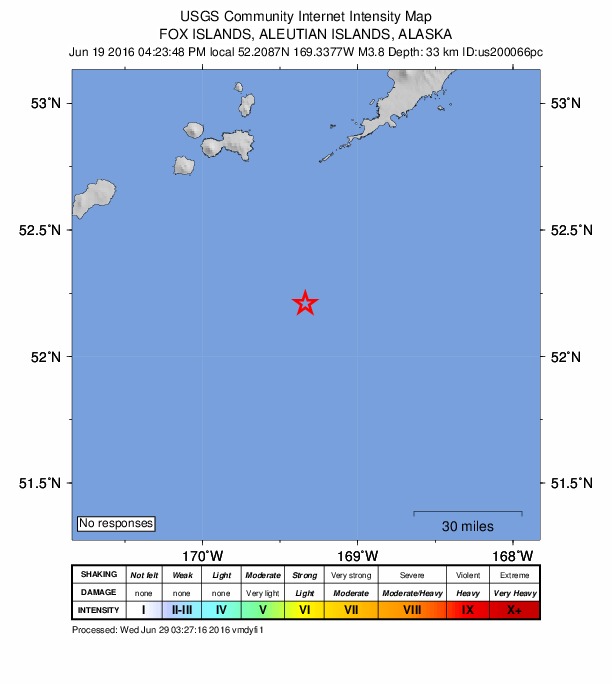 Did You Feel It? map: shaking reported by the public