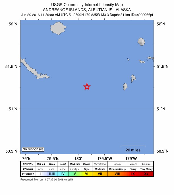 Did You Feel It? map: shaking reported by the public