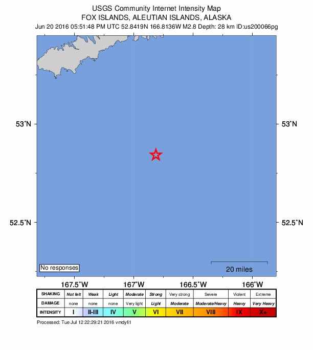 Did You Feel It? map: shaking reported by the public
