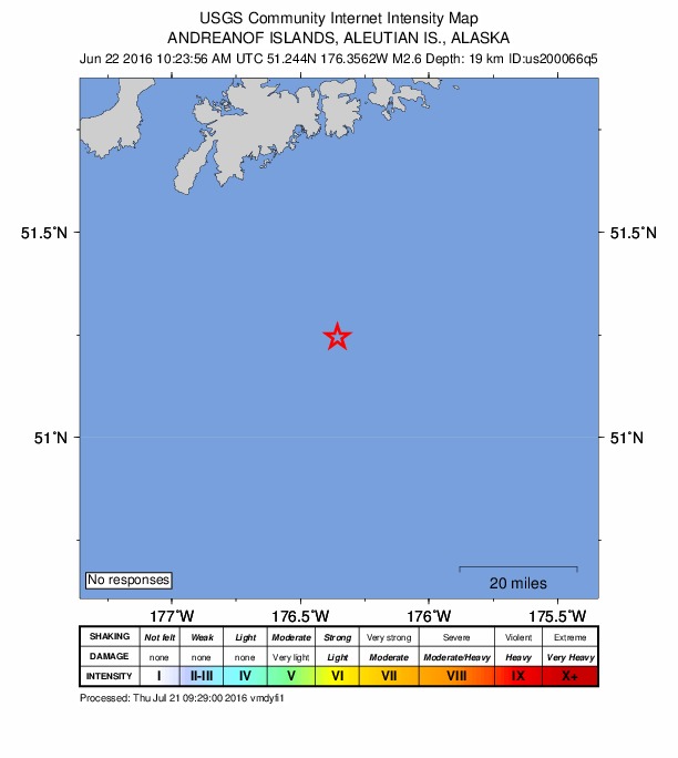 Did You Feel It? map: shaking reported by the public