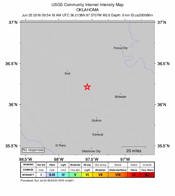 Did You Feel It? map: shaking reported by the public