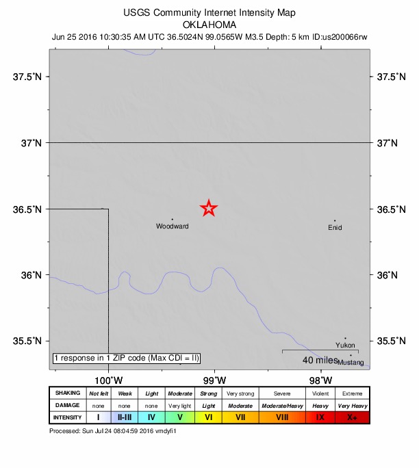 Did You Feel It? map: shaking reported by the public
