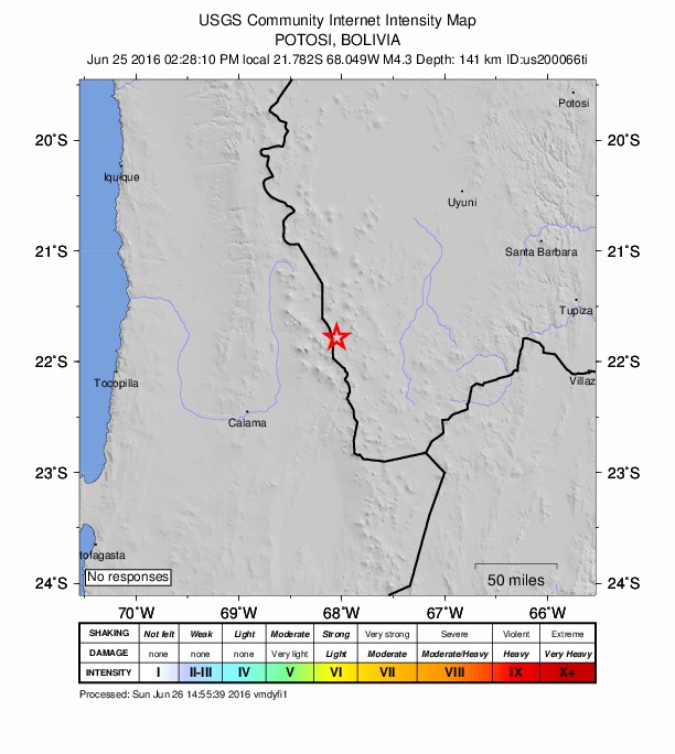 Did You Feel It? map: shaking reported by the public