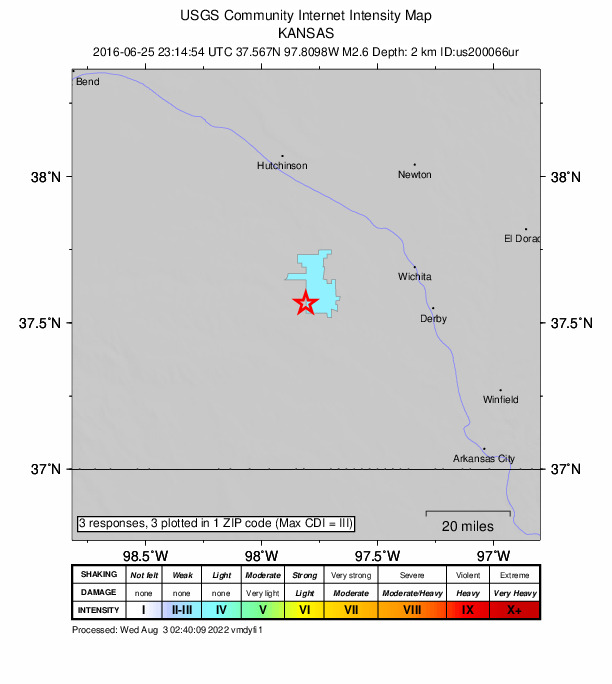 Did You Feel It? map: shaking reported by the public