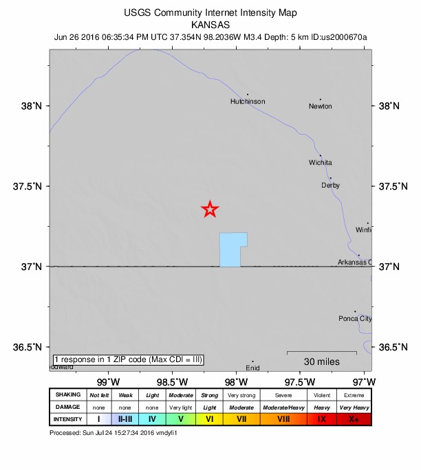Did You Feel It? map: shaking reported by the public