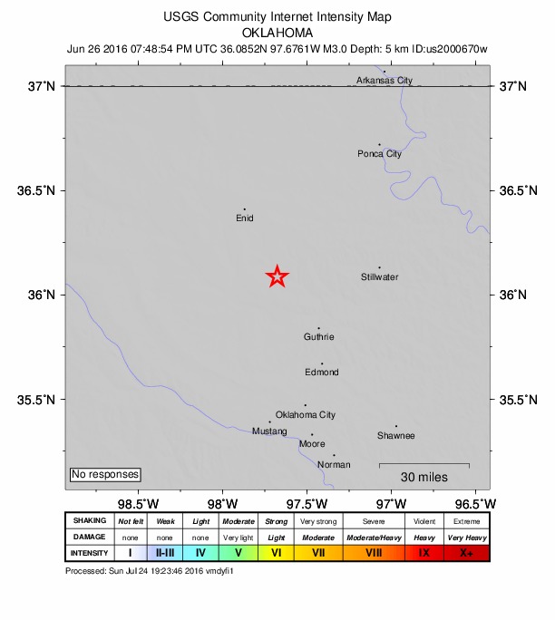 Did You Feel It? map: shaking reported by the public