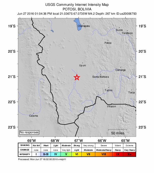 Did You Feel It? map: shaking reported by the public