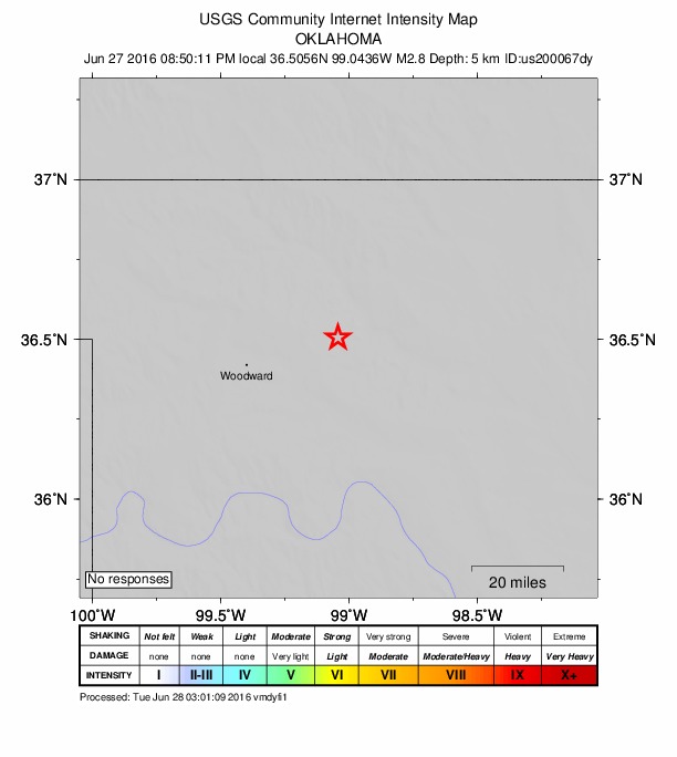 Did You Feel It? map: shaking reported by the public