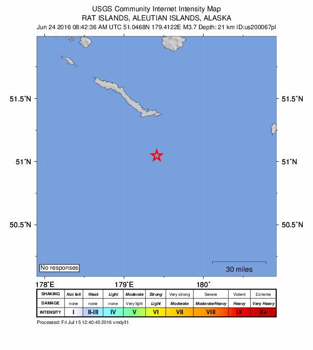 Did You Feel It? map: shaking reported by the public