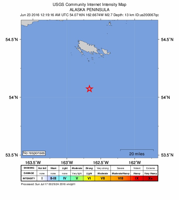 Did You Feel It? map: shaking reported by the public