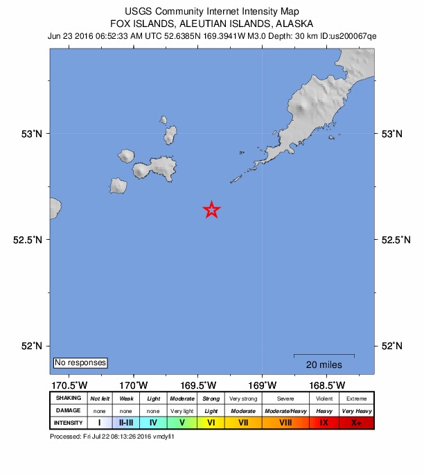 Did You Feel It? map: shaking reported by the public