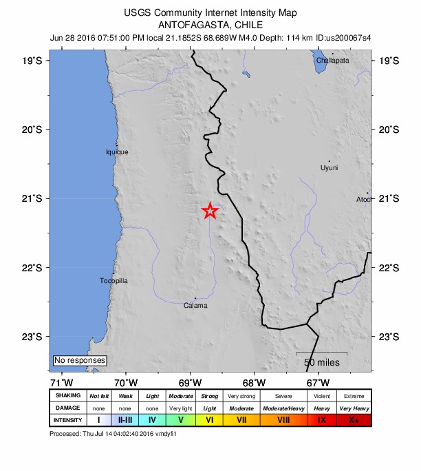 Did You Feel It? map: shaking reported by the public