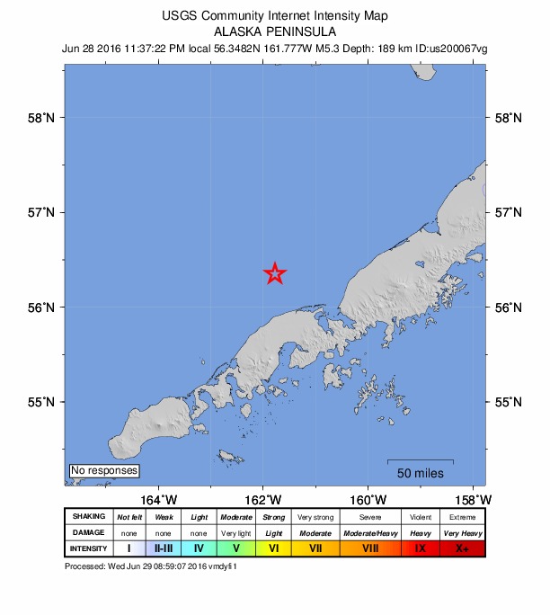 Did You Feel It? map: shaking reported by the public
