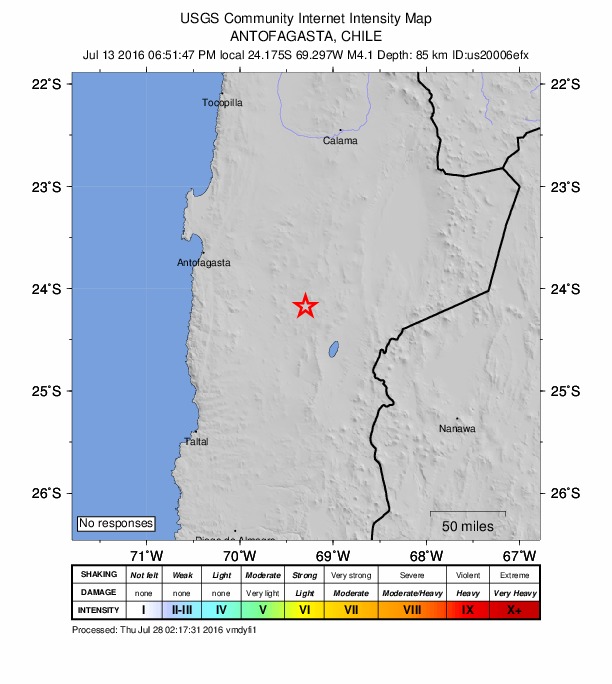 Did You Feel It? map: shaking reported by the public