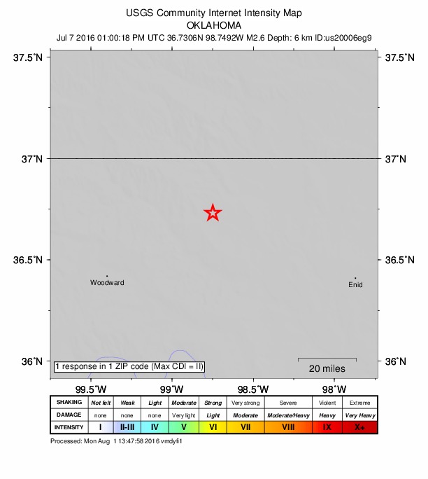 Did You Feel It? map: shaking reported by the public