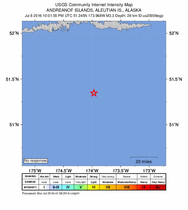 Did You Feel It? map: shaking reported by the public