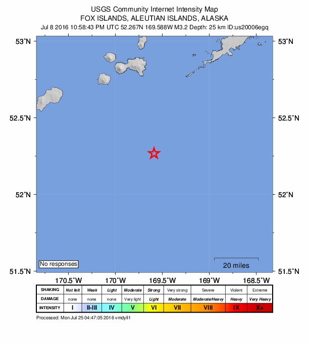 Did You Feel It? map: shaking reported by the public