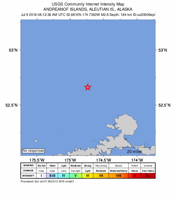 Did You Feel It? map: shaking reported by the public