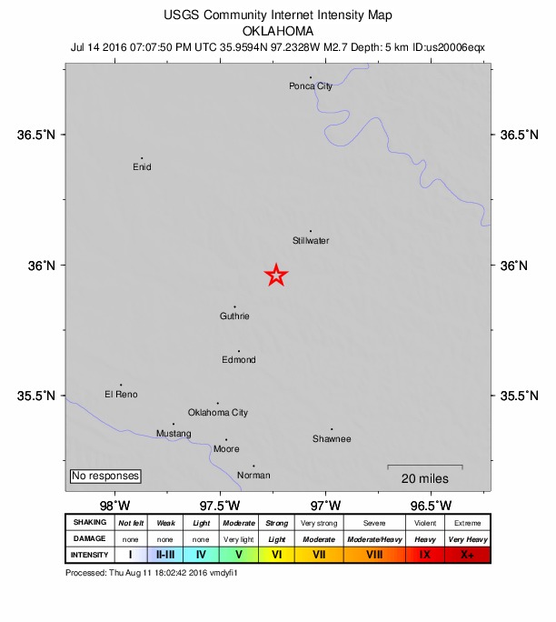Did You Feel It? map: shaking reported by the public