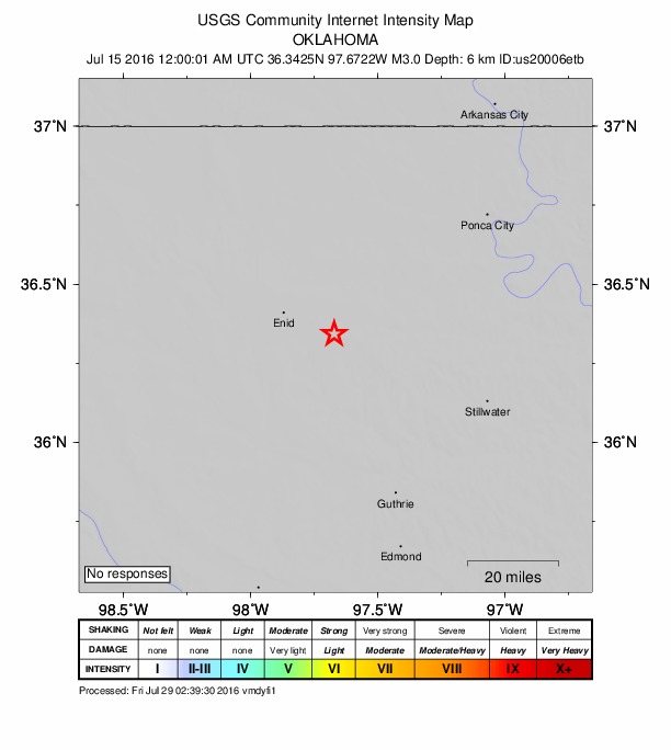 Did You Feel It? map: shaking reported by the public