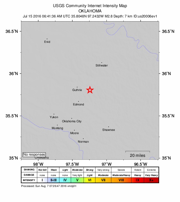 Did You Feel It? map: shaking reported by the public