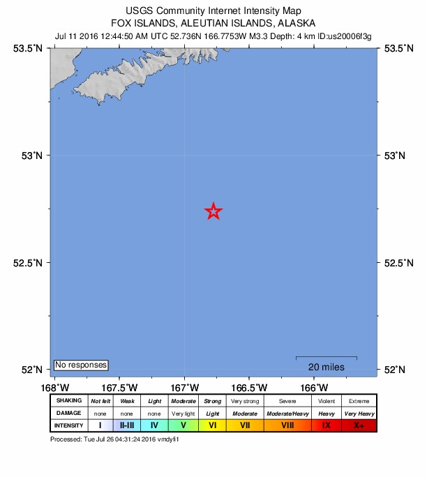 Did You Feel It? map: shaking reported by the public