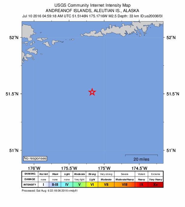 Did You Feel It? map: shaking reported by the public
