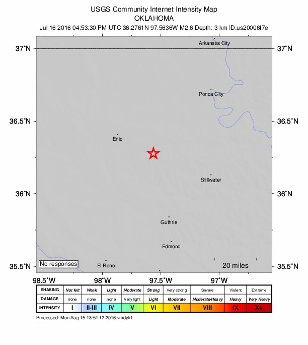 Did You Feel It? map: shaking reported by the public