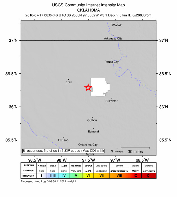 Did You Feel It? map: shaking reported by the public