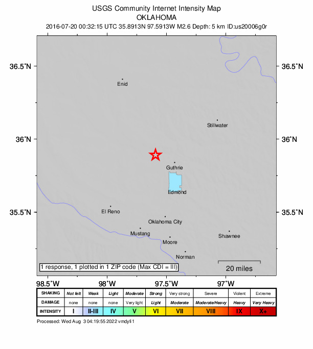 Did You Feel It? map: shaking reported by the public
