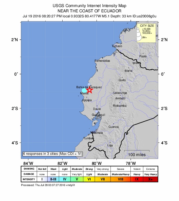 Did You Feel It? map: shaking reported by the public