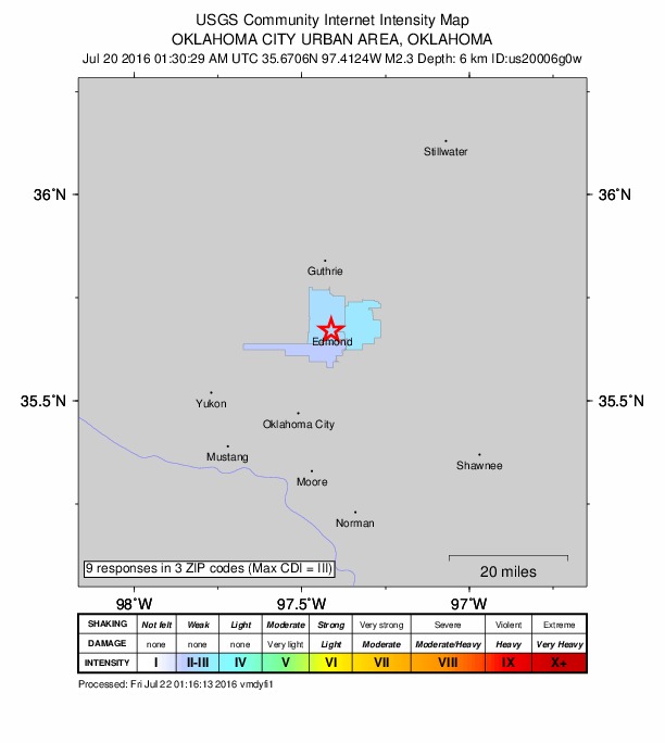 Did You Feel It? map: shaking reported by the public