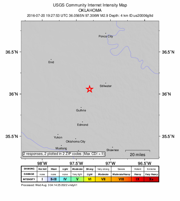Did You Feel It? map: shaking reported by the public