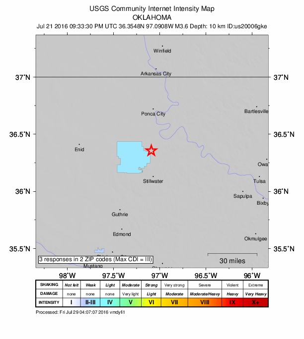 Did You Feel It? map: shaking reported by the public