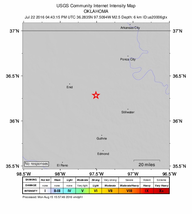 Did You Feel It? map: shaking reported by the public