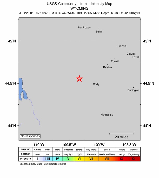 Did You Feel It? map: shaking reported by the public