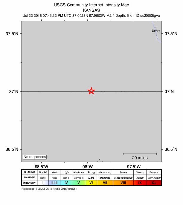Did You Feel It? map: shaking reported by the public