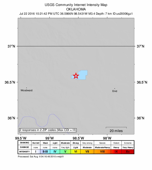 Did You Feel It? map: shaking reported by the public