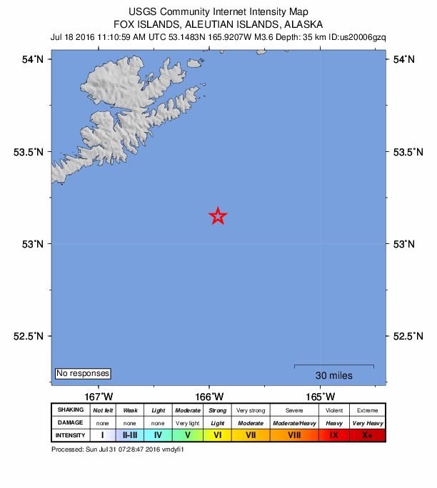 Did You Feel It? map: shaking reported by the public