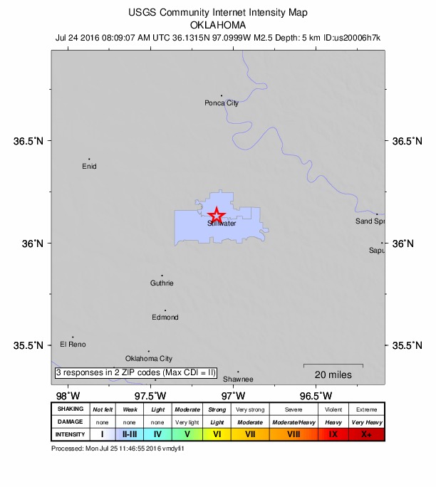 Did You Feel It? map: shaking reported by the public