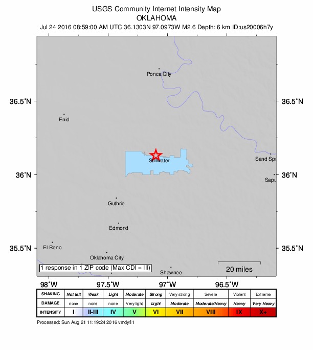 Did You Feel It? map: shaking reported by the public