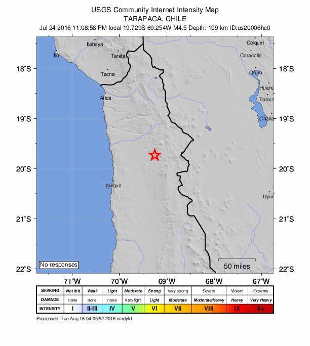 Did You Feel It? map: shaking reported by the public