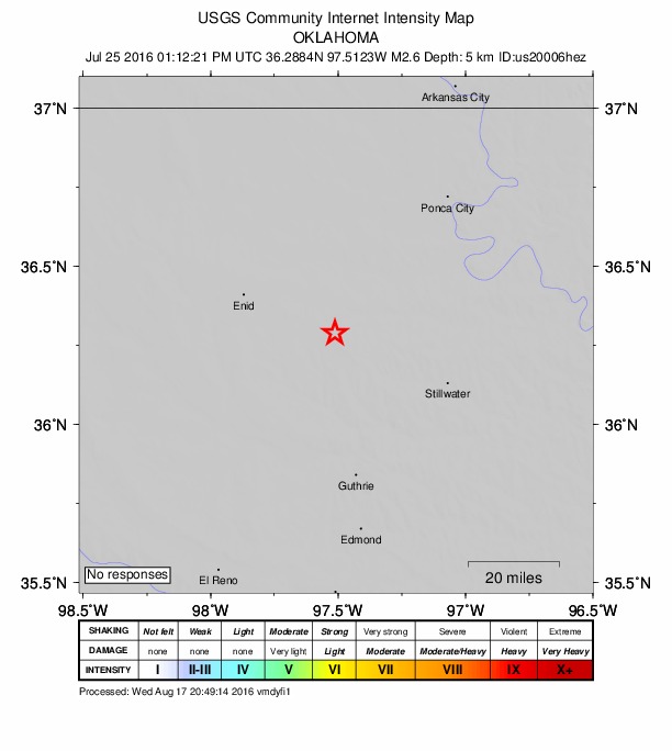 Did You Feel It? map: shaking reported by the public