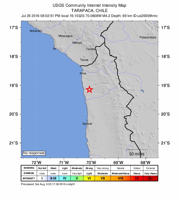 Did You Feel It? map: shaking reported by the public