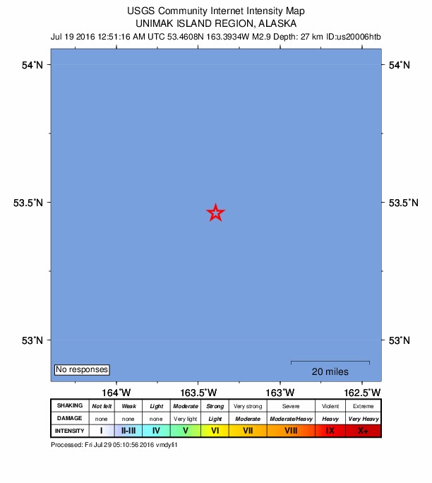 Did You Feel It? map: shaking reported by the public